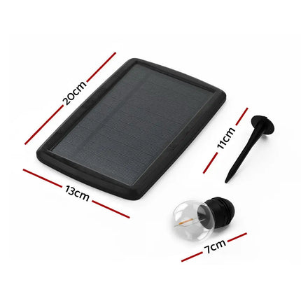 50m Black Solar Festoon String Lights with 50 Bulb Plug in Kit - Occasions > Christmas > Outdoor Decorations & Lights