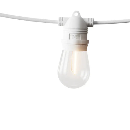 White string light with clear bulbs from the 50m White Festoon String Lights kit