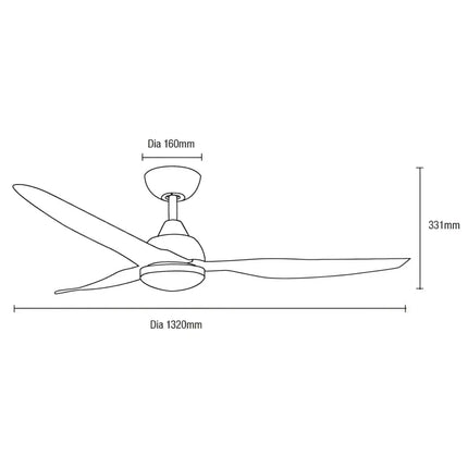 52’’ Avoca Smart WIFI DC Ceiling Fan With Remote Control + Led Light - Fans