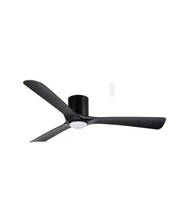 52’’ Fresno Smart WIFI DC Ceiling Fan Matt Black With Light by Martec - Fans