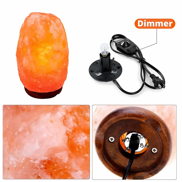 3-5kg Himalayan Salt Lamp on Timber Base