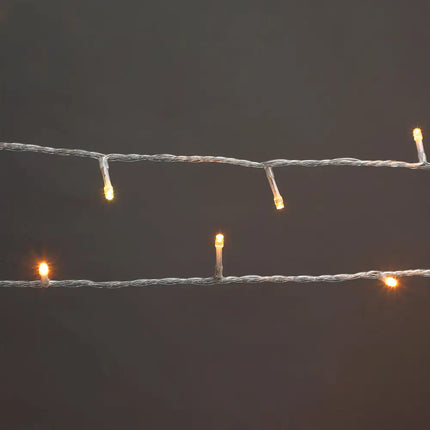 520 LED Connectable Fairy Light Chain Clear Cable - 6 Colour Options