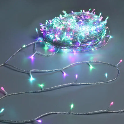 520 LED Connectable Fairy Light Chain Clear Cable - 6 Colour Options