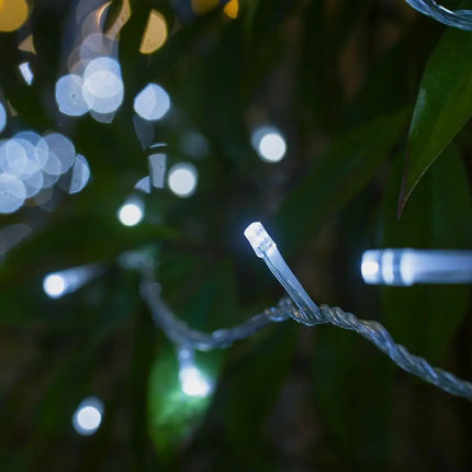 520 LED Connectable Fairy Light Chain Clear Cable - 6 Colour Options