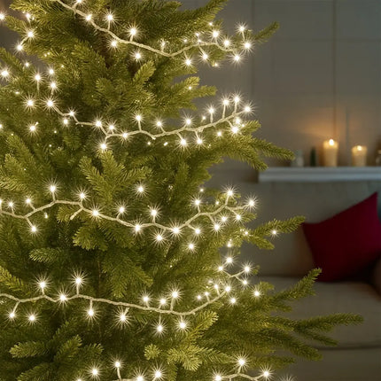 520 LED Connectable Fairy Light Chain Clear Cable - 6 Colour Options