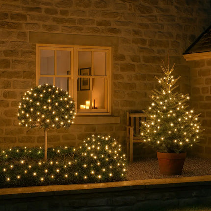 520 LED Connectable Fairy Light Chain Clear Cable - 6 Colour Options