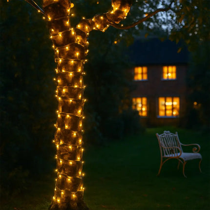 520 LED Connectable Fairy Light Chain Clear Cable - 6 Colour Options