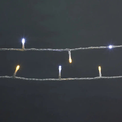 520 LED Connectable Fairy Light Chain Clear Cable - 6 Colour Options