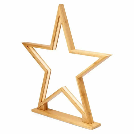 52cm Bamboo Star LED Table Desk Lamp Light Modern Designer - Natural - Home & Garden > Lighting