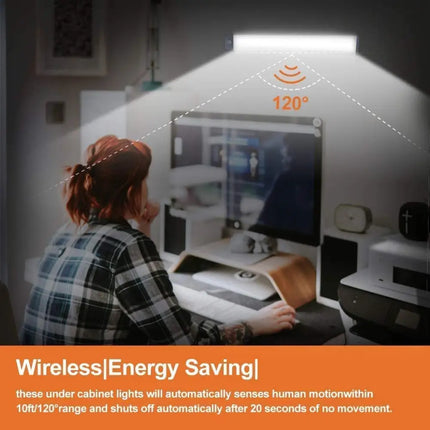 54 LED Rechargeable Under Cabinet Night Lighting for Kitchen and Bedroom (Sliver and White Light)-Home & Garden > Lighting-Dropli