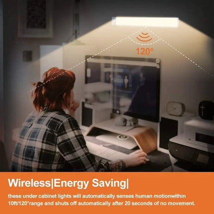 54 LED Rechargeable Under Cabinet Night Lighting for Kitchen and Bedroom (Silver and Yellow Light)-Home & Garden > Lighting-Dropli