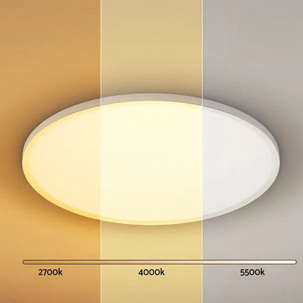 Adjustable color temperature ceiling light from the 54W Tri Colour Ultra-THIN LED Oyster Lamp 60cm