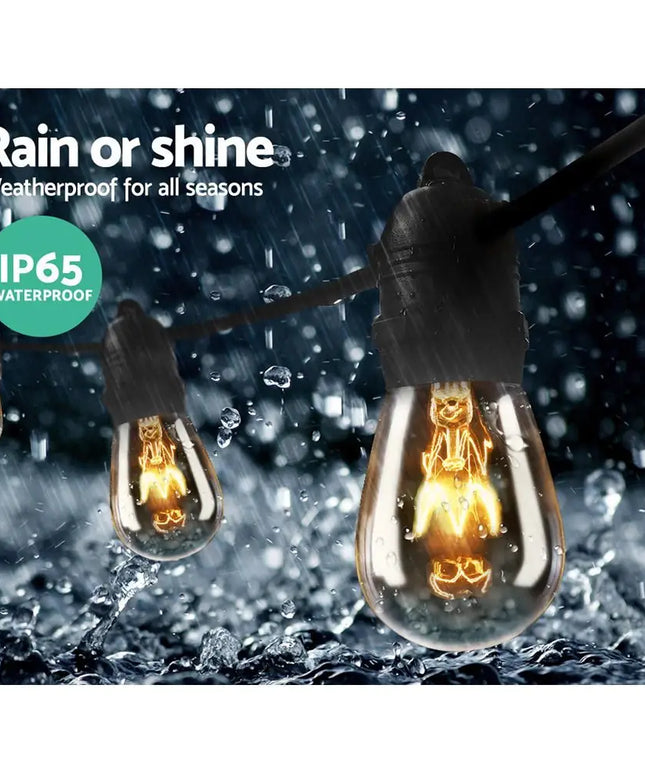 56m Festoon String Lights 60 S14 LED Bulbs Kit-Occasions > Lights-Dropli