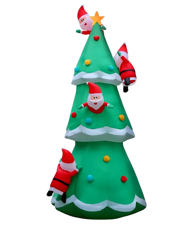 5M Christmas Inflatable Santa on Christmas Tree Xmas Decor LED-Occasions > Lights-Dropli