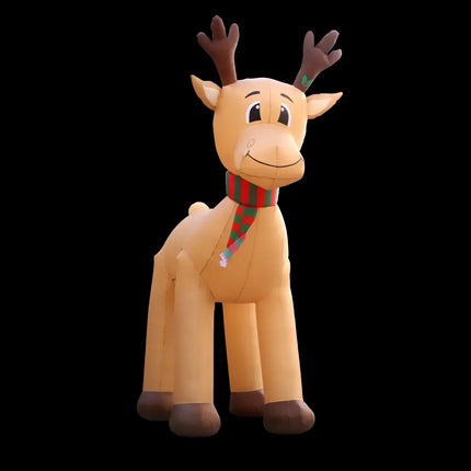 Inflatable reindeer decoration illuminated for Christmas, 5 meters tall, giant festive display
