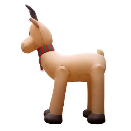 Inflatable reindeer with scarf as part of 5M Gigantic Christmas Inflatable Reindeer Decorations
