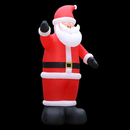 Inflatable Santa Claus figure illuminated with LED lights for Christmas outdoor decoration