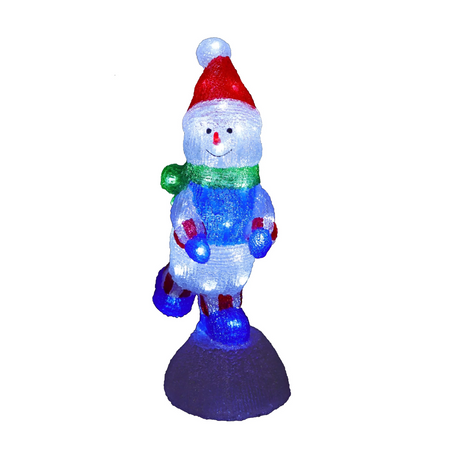 Acrylic Snowman on Snowball - H46cm