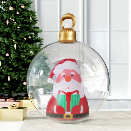 60cm Christmas Giant Bauble Inflatable Santa Decoration Clear - Occasions > Christmas > Christmas Decorations