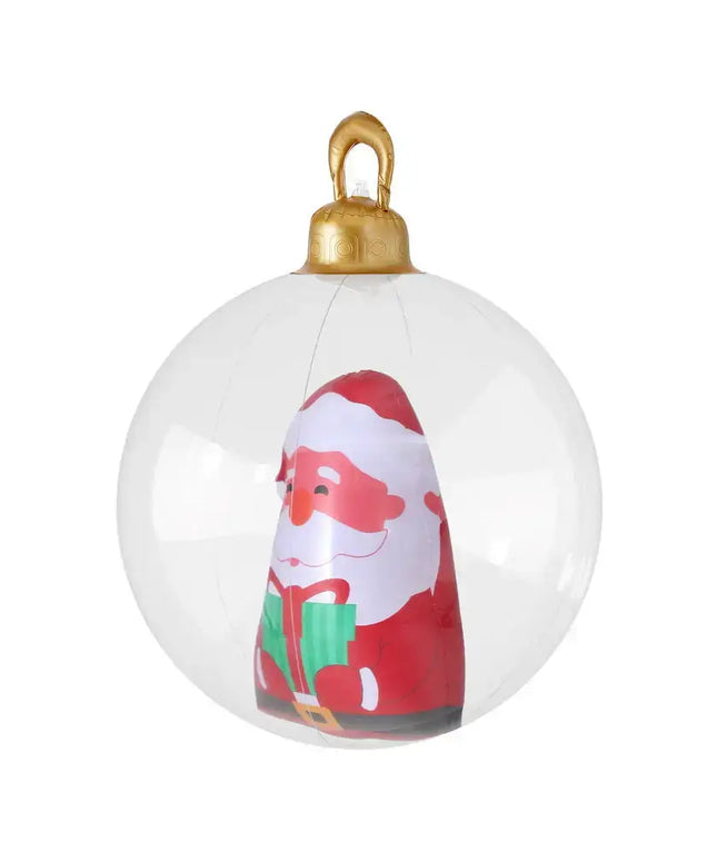 60cm Christmas Giant Bauble Inflatable Santa Decoration Clear - Occasions > Christmas > Christmas Decorations