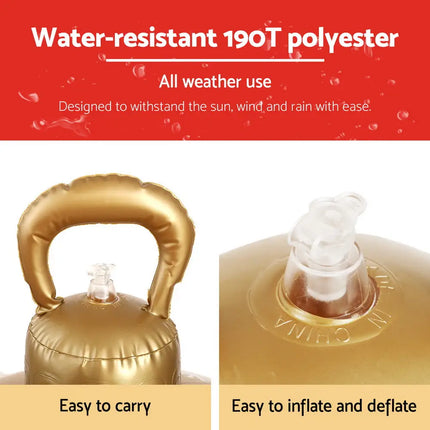 60cm Christmas Giant Bauble Inflatable Santa Decoration Clear - Occasions > Christmas > Christmas Decorations