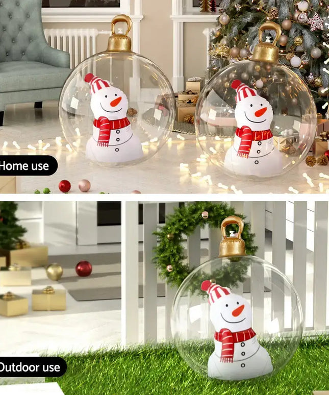 60cm Christmas Giant Bauble Inflatable Snowman Decoration - Occasions > Christmas > Christmas Decorations