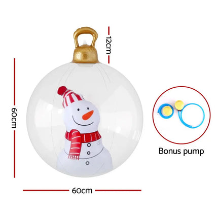 60cm Christmas Giant Bauble Inflatable Snowman Decoration - Occasions > Christmas > Christmas Decorations