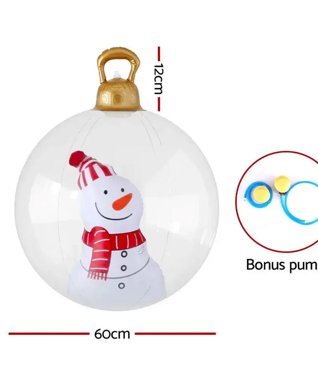 60cm Christmas Giant Bauble Inflatable Snowman Decoration - Occasions > Christmas > Christmas Decorations