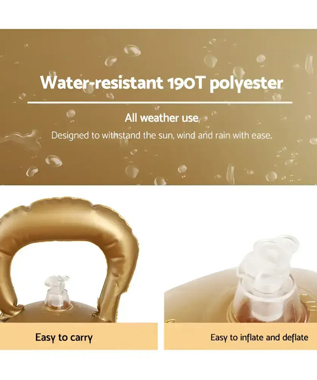 Gold inflatable handle on 60cm Christmas Inflatable Ball Bauble Outdoor Decoration