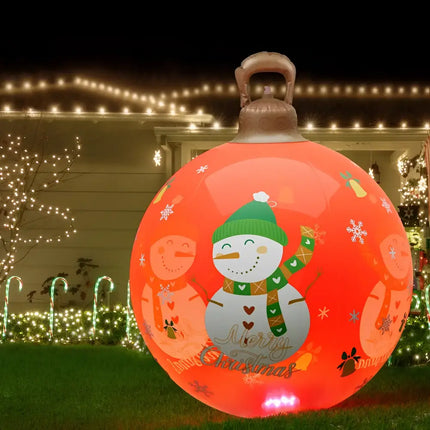 Illuminated inflatable Christmas ornament for festive outdoor and indoor holiday decor