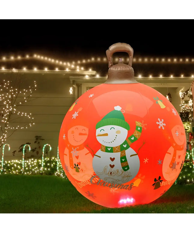 Illuminated inflatable Christmas ornament for festive outdoor and indoor holiday decor