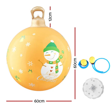 60cm Christmas Inflatable Ball Led Illuminated Snowman Xmas Decor - Occasions > Christmas > Christmas Decorations