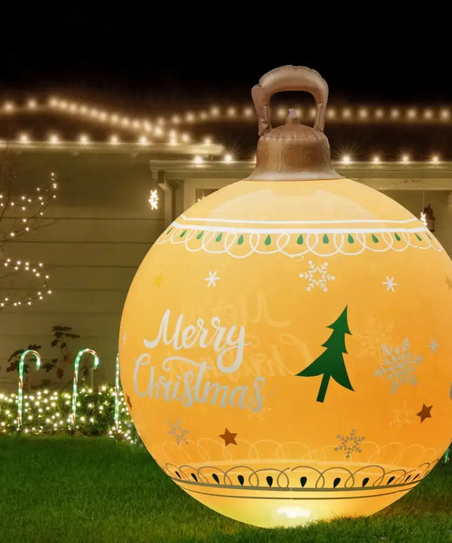 60cm Christmas Inflatable Ball Led Illuminated Xmas Decoration - Occasions > Christmas > Christmas Decorations