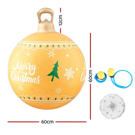 60cm Christmas Inflatable Ball Led Illuminated Xmas Decoration - Occasions > Christmas > Christmas Decorations