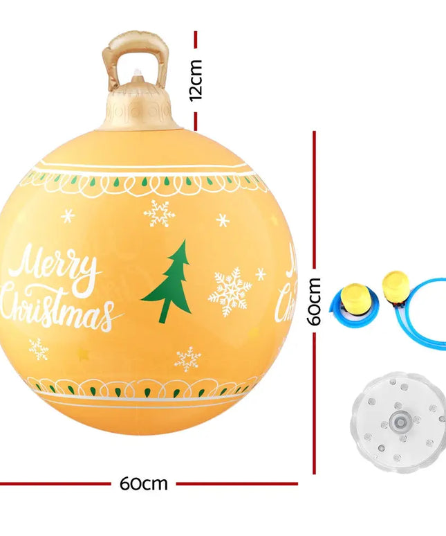 60cm Christmas Inflatable Ball Led Illuminated Xmas Decoration - Occasions > Christmas > Christmas Decorations