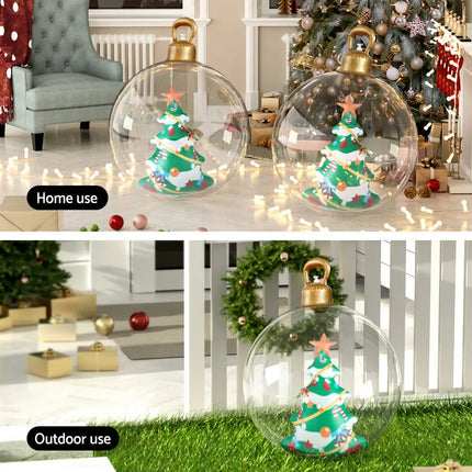 60cm Christmas Inflatable Ball Tree Decoration Giant Bauble Clear - Occasions > Christmas > Christmas Decorations