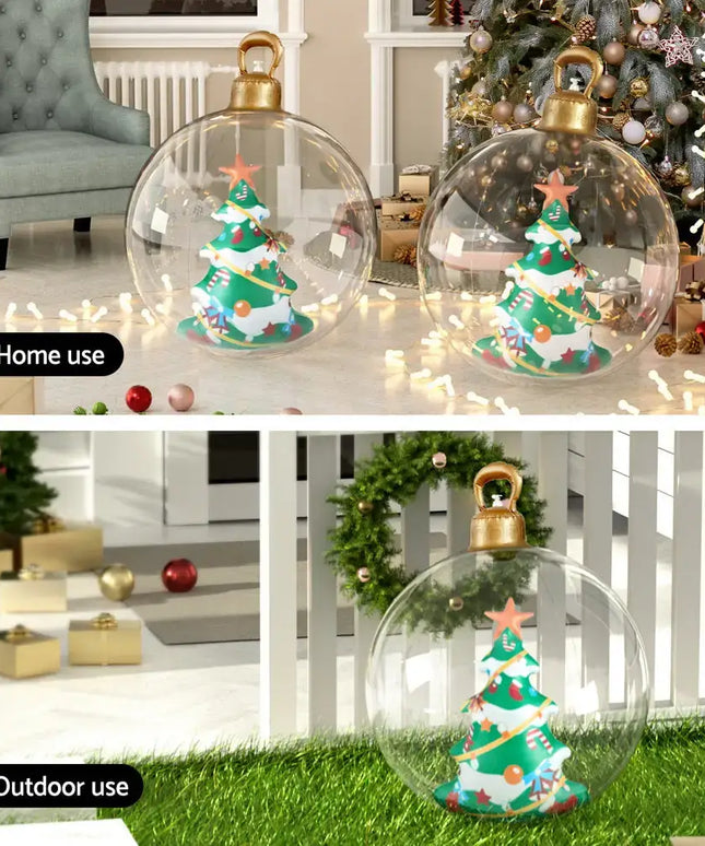 60cm Christmas Inflatable Ball Tree Decoration Giant Bauble Clear - Occasions > Christmas > Christmas Decorations