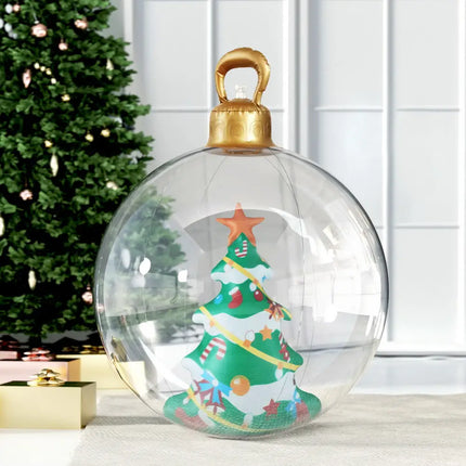 60cm Christmas Inflatable Ball Tree Decoration Giant Bauble Clear - Occasions > Christmas > Christmas Decorations