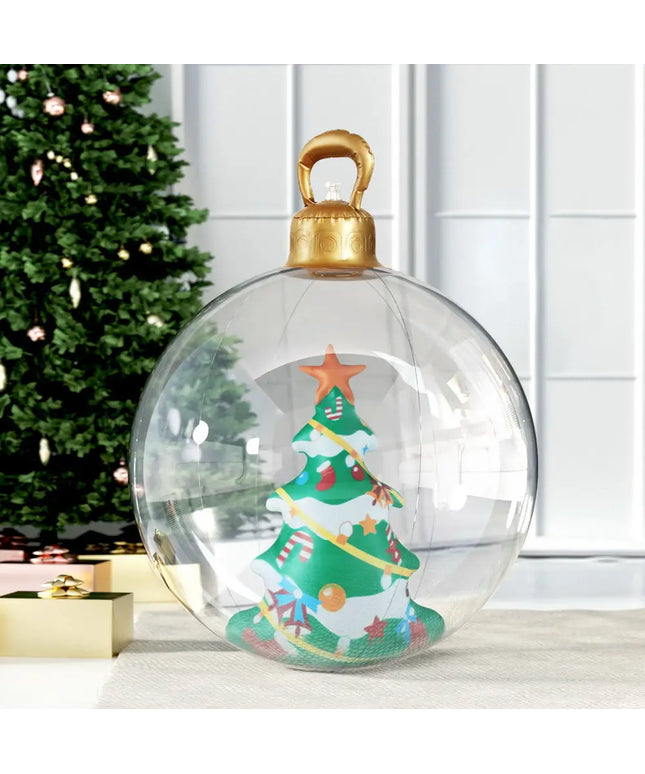 60cm Christmas Inflatable Ball Tree Decoration Giant Bauble Clear - Occasions > Christmas > Christmas Decorations