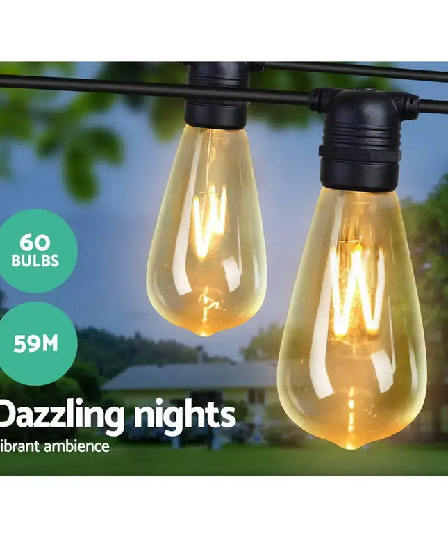 60PCS LED Festoon String Lights Outdoor-Occasions > Christmas-Dropli