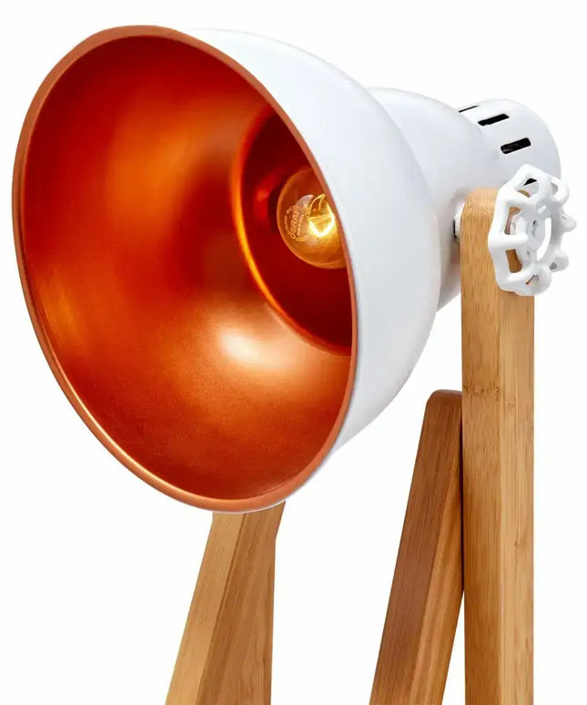 61cm Bamboo Easel Table Lamp Modern Scandi Designer Desk Light Bedroom Office - Home & Garden > Lighting