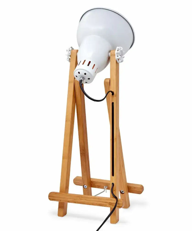 61cm Bamboo Easel Table Lamp Modern Scandi Designer Desk Light Bedroom Office - Home & Garden > Lighting
