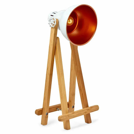 61cm Bamboo Easel Table Lamp Modern Scandi Designer Desk Light Bedroom Office - Home & Garden > Lighting