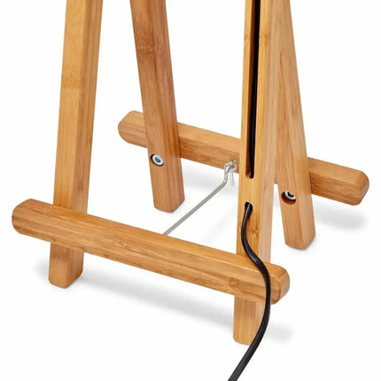 61cm Bamboo Easel Table Lamp Modern Scandi Designer Desk Light Bedroom Office - Home & Garden > Lighting