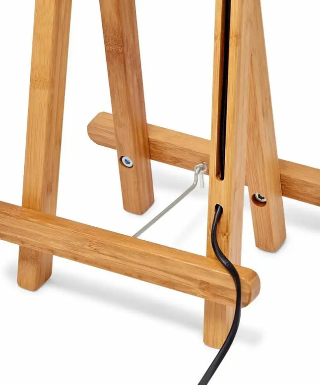 61cm Bamboo Easel Table Lamp Modern Scandi Designer Desk Light Bedroom Office - Home & Garden > Lighting