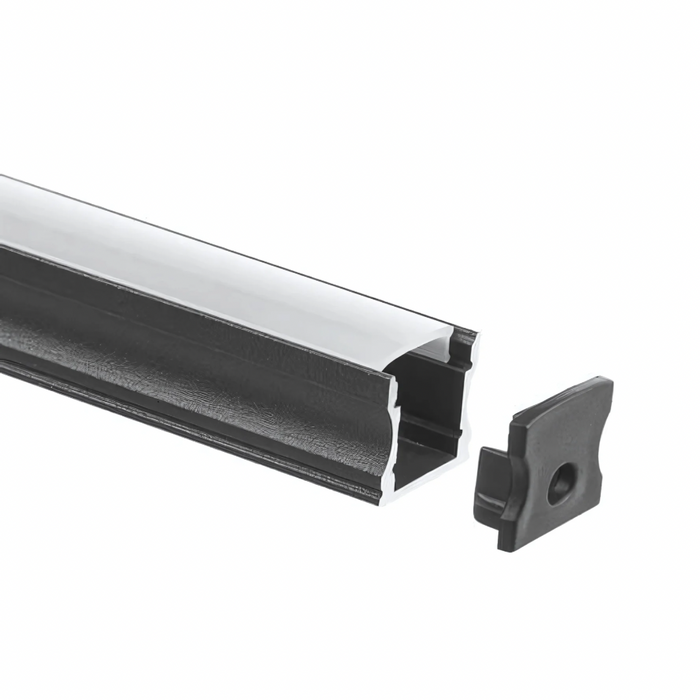 Micro Surface Aluminium Mounting Profile System - Black 8mm x 9mm