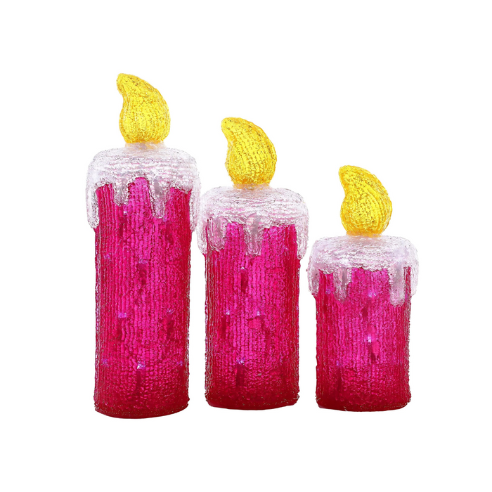 Acrylic Candles - Set of 3