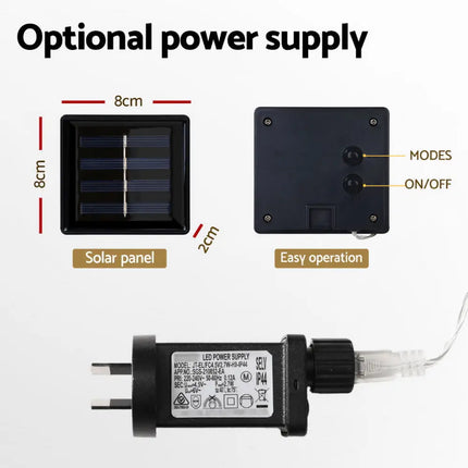 6M Christmas Icicle Light Solar White LED - Occasions > Christmas > Outdoor Decorations & Lights