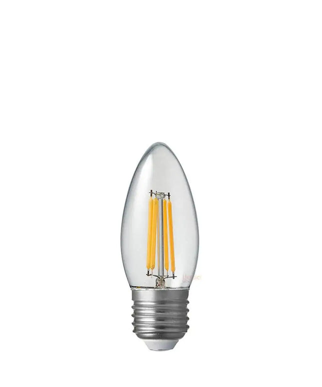 6W Candle LED Bulb E27 Clear in Warm White