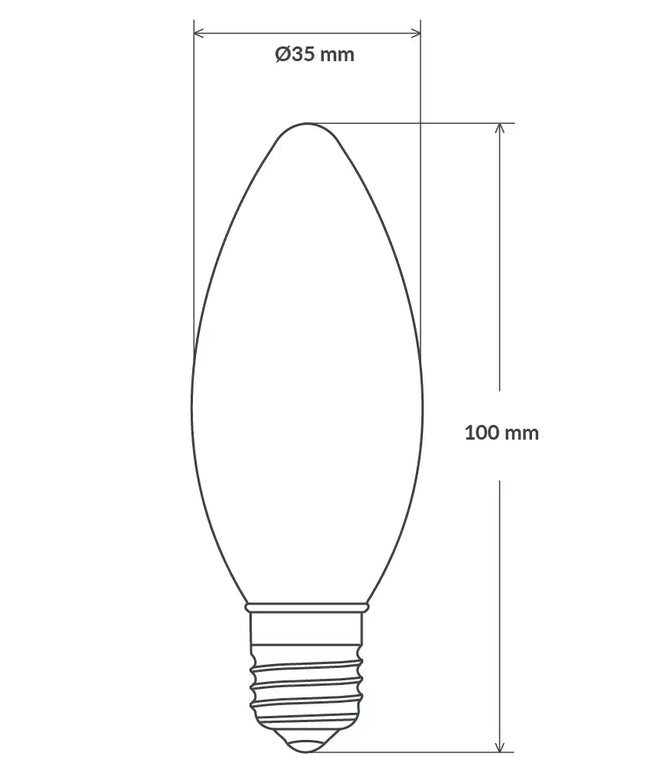 6W Candle LED Bulb E27 Clear in Natural White